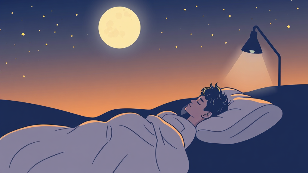 숙면의 핵심: 수면의 질을 결정하는 필수 조건 (illustration 스타일)