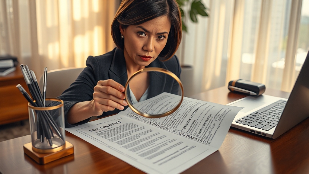 보험 내용과 반납 조건 꼼꼼히 확인하기 (realistic 스타일)