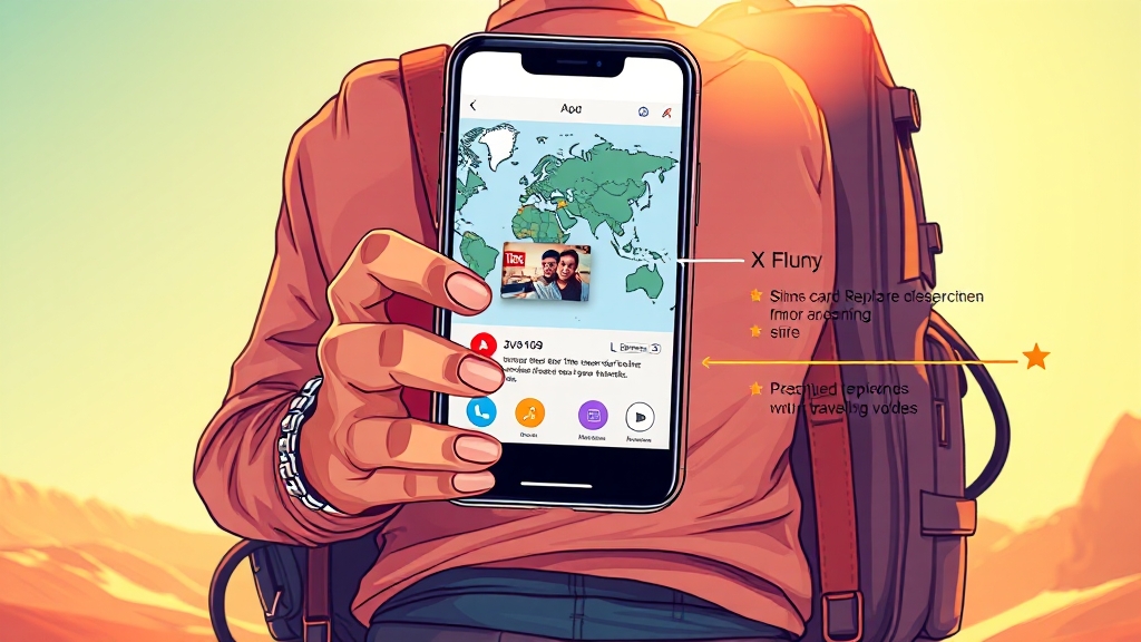 해외 로밍 서비스 이용 후기 (illustration 스타일)