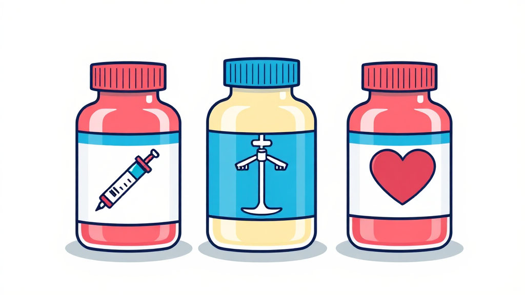 위고비 vs 삭센다 vs 마운자로: 비만 치료제 비교 분석 (cartoon 스타일)
