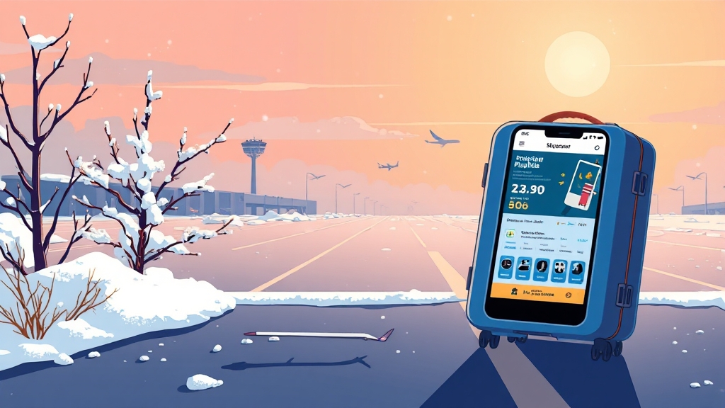 겨울철 땡처리 항공권 공략 (illustration 스타일)