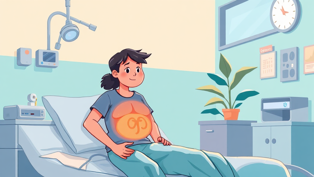 가스 차는 증상, 언제 전문가의 도움이 필요할까? (cartoon 스타일)