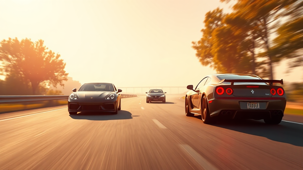 주행 성능 및 승차감 비교 (realistic 스타일)