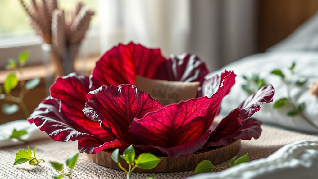 특별한 성분으로 숙면을 돕는 차: 흑하랑 꿀잠차 (realistic 스타일)