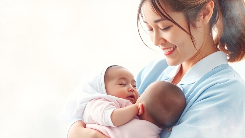 신생아 케어 및 육아 교육 프로그램 (watercolor 스타일)