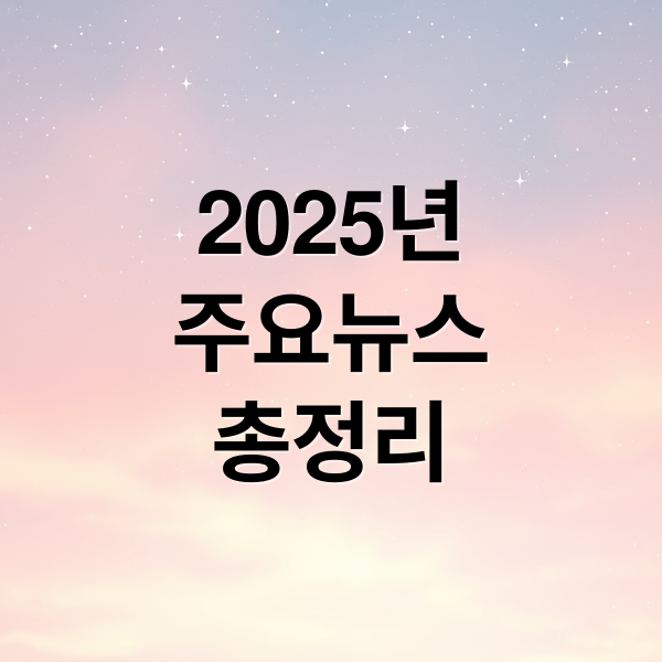 2025년
주요뉴스
총정리 (2025년 12월 10일 오늘의 주요 뉴스)