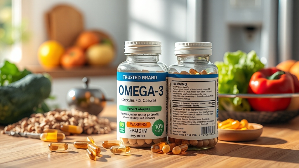 오메가3 섭취 방법 및 복용 시 주의사항 (realistic 스타일)