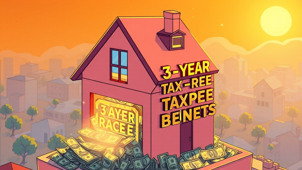 1가구 1주택 특례 확대 (cartoon 스타일)