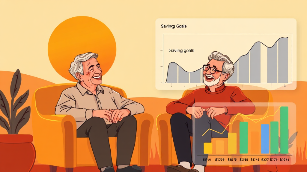 재정 상태 분석 및 목표 설정 (illustration 스타일)