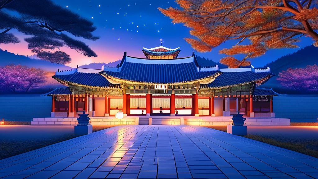 궁궐 야간개장, 놓치면 후회할 공연과 볼거리 (realistic 스타일)