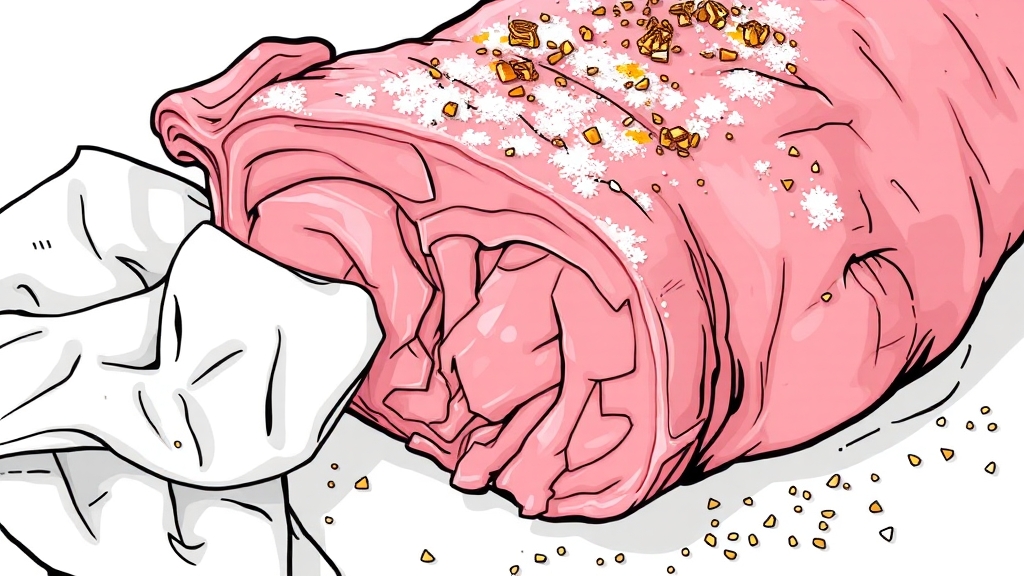 돼지고기 손질 & 밑간 (illustration 스타일)