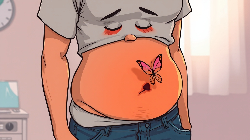 지방간, 어떤 증상이 나타날까요? (cartoon 스타일)