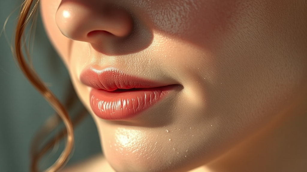 건성 피부 보습 방법 (realistic 스타일)