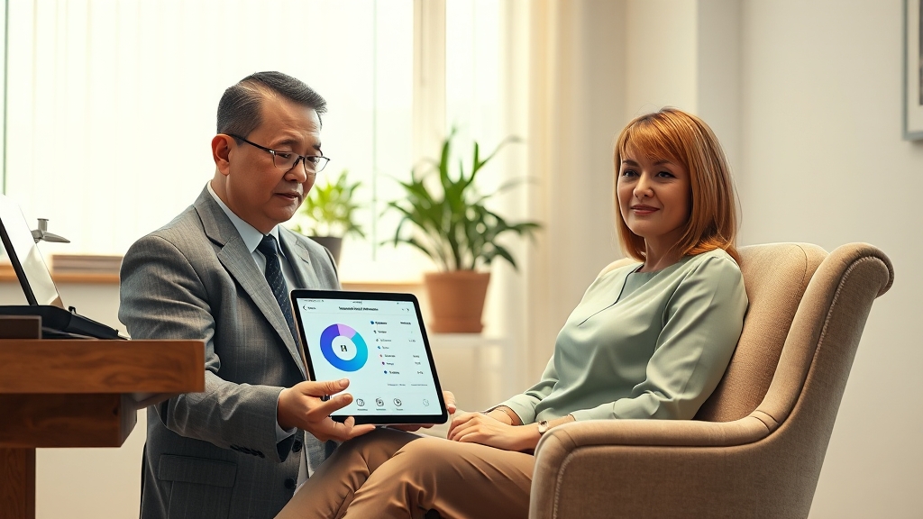 검진 결과 확인 및 상담 활용법 (realistic 스타일)