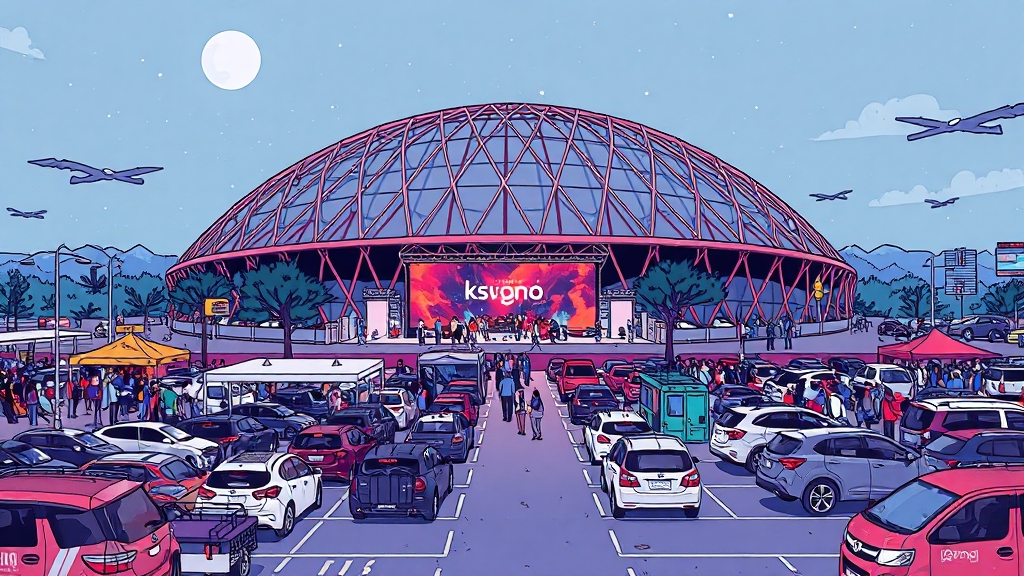 KSPO Dome 주변 주차장 대안 (illustration 스타일)