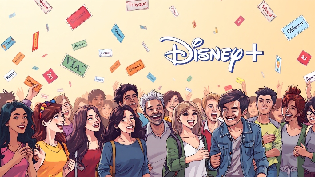 디즈니플러스 할인 꿀팁 (illustration 스타일)