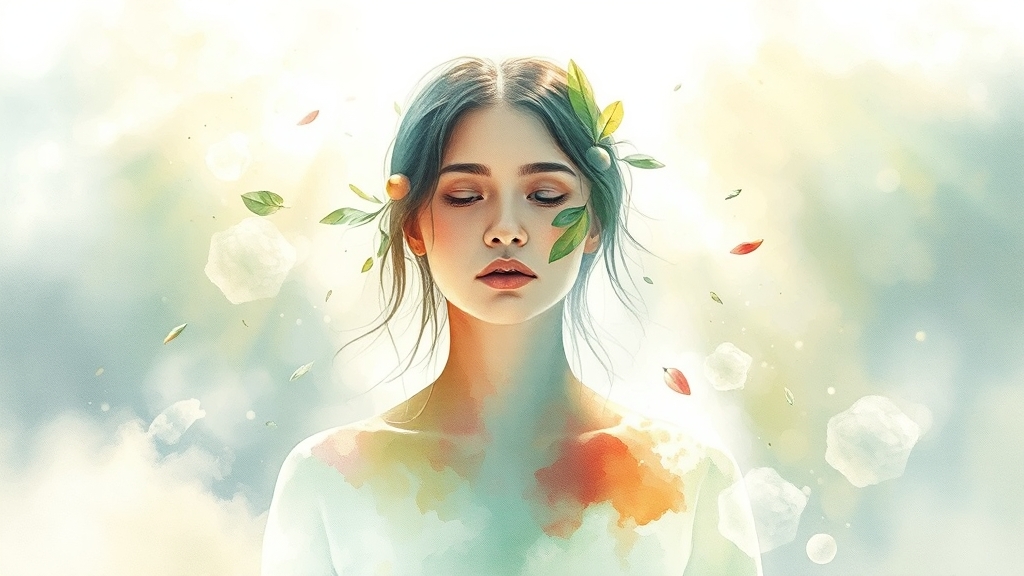 구안와사의 원인과 위험 요인 (watercolor 스타일)