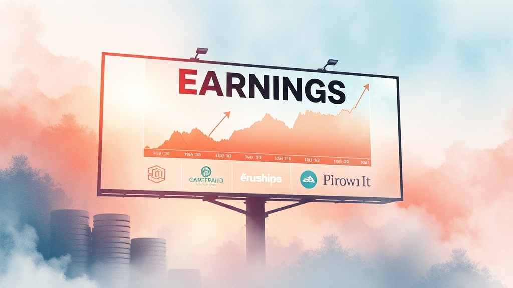 기업 실적 발표 및 금융 시장 (watercolor 스타일)