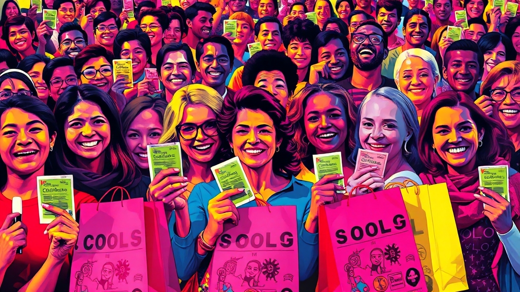 2025년 소비쿠폰, 왜 지급되나요? (popart 스타일)