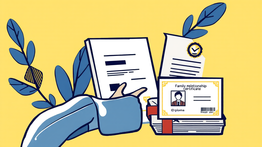 대리 발급 시 필요 서류 (illustration 스타일)