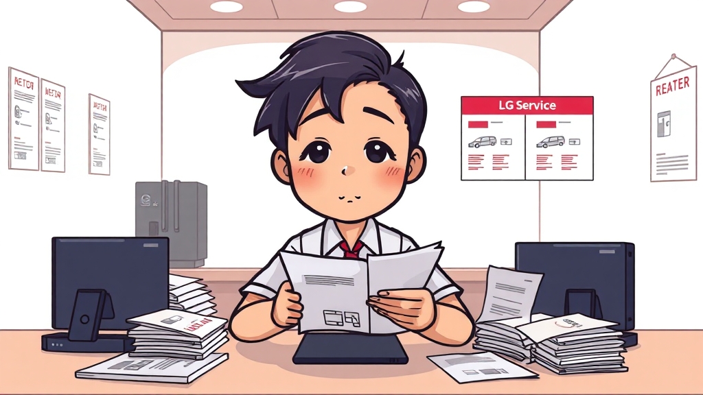 서비스센터 방문 전 준비사항 (cartoon 스타일)