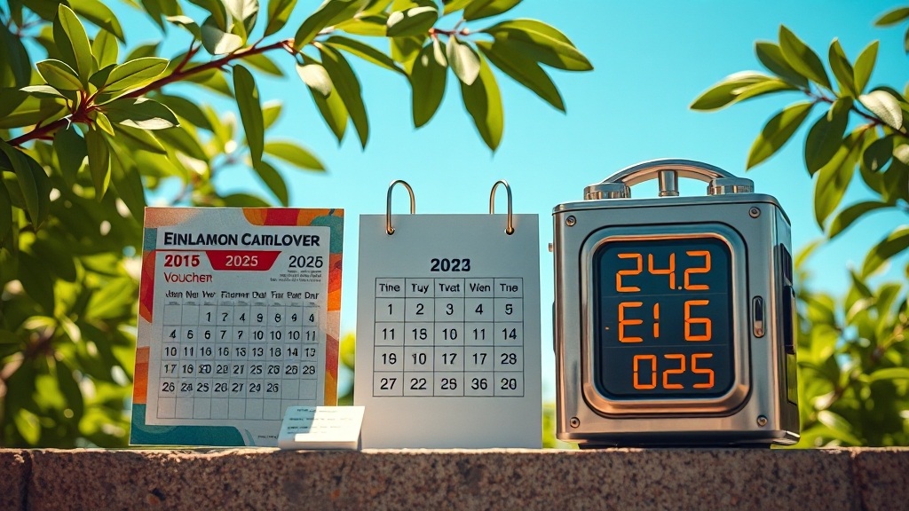 신청 기간과 이월 규정은? (realistic 스타일)