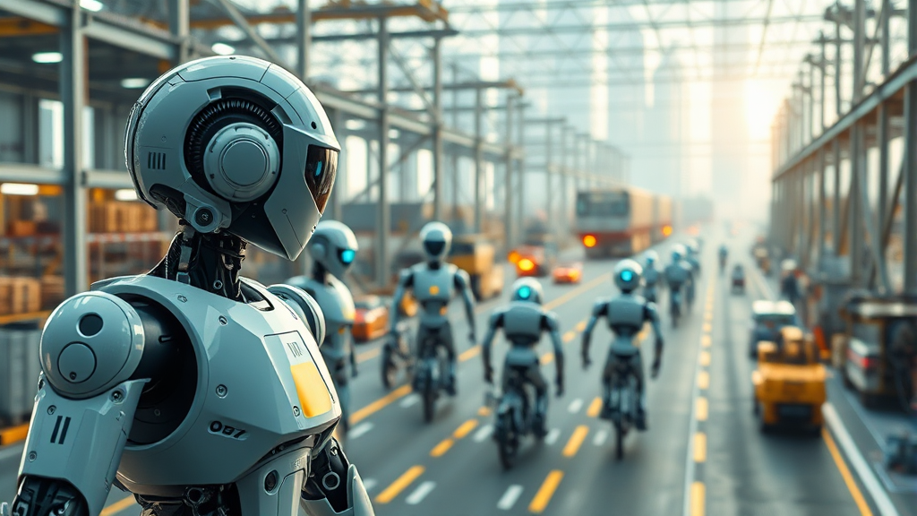 AI 로봇, 우리 생활 속 활용 사례 (realistic 스타일)