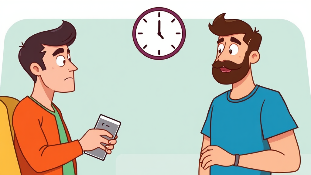 남성 갱년기 테스트 주의점 (cartoon 스타일)