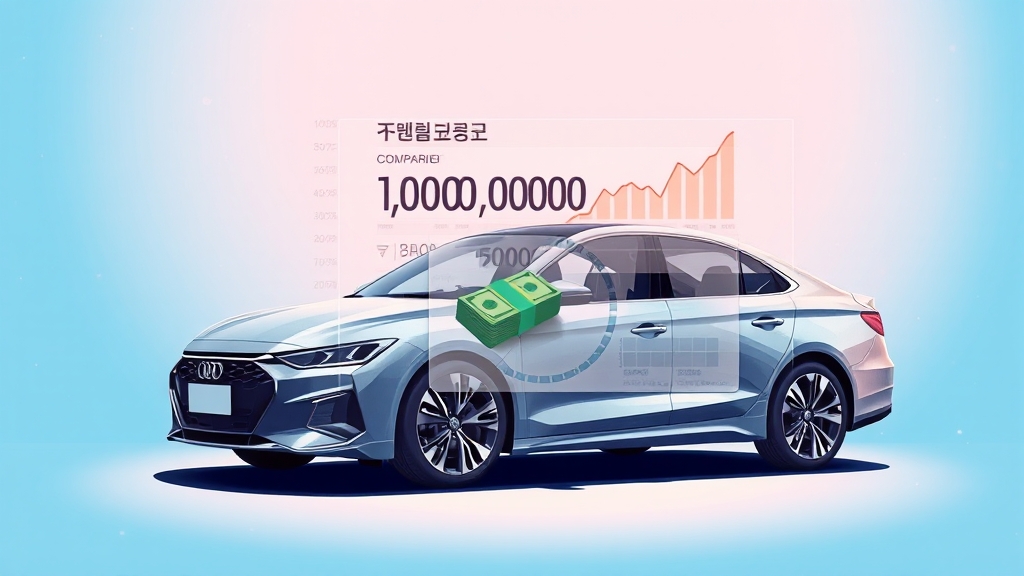 자동차보험료 비교 및 절약 방법 (illustration 스타일)