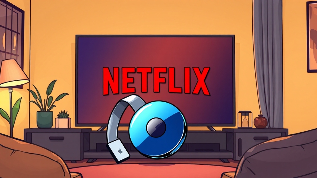 크롬캐스트 4세대: 가성비 스마트 TV (cartoon 스타일)