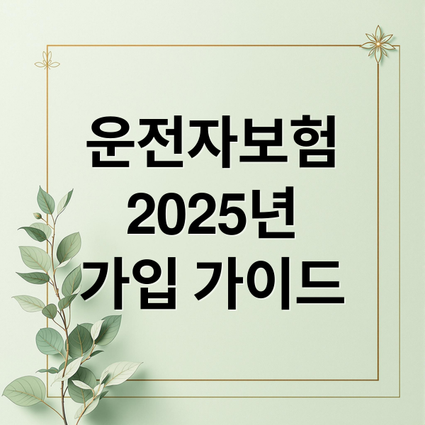 운전자보험
2025년
가입 가이드 (운전자보험 비교 사이트)
