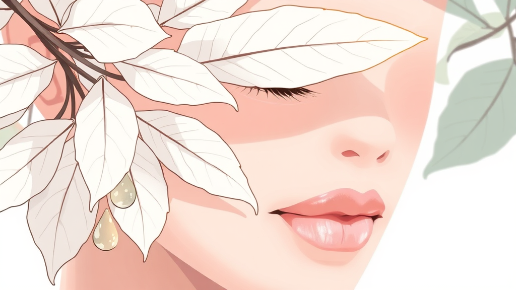 피부 건강과 삼백초추출물 (illustration 스타일)