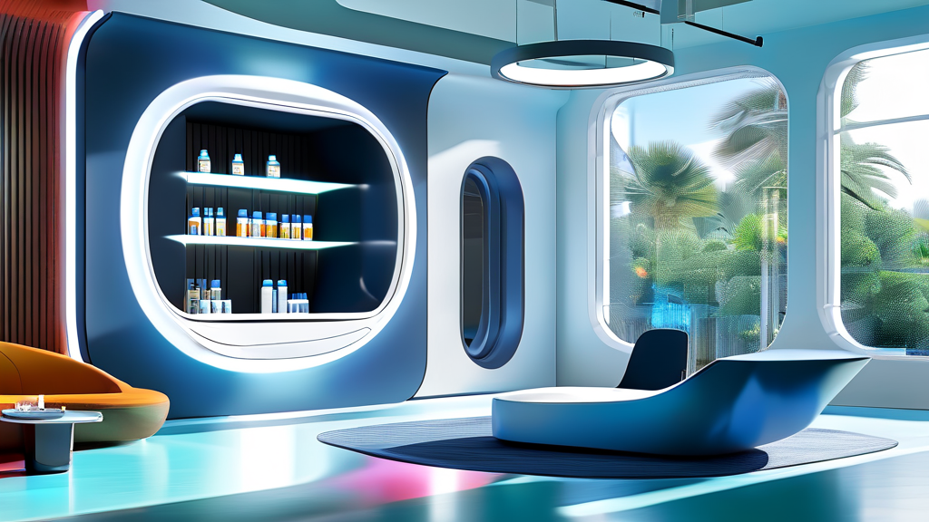 신약 개발 현황과 파이프라인 (realistic 스타일)