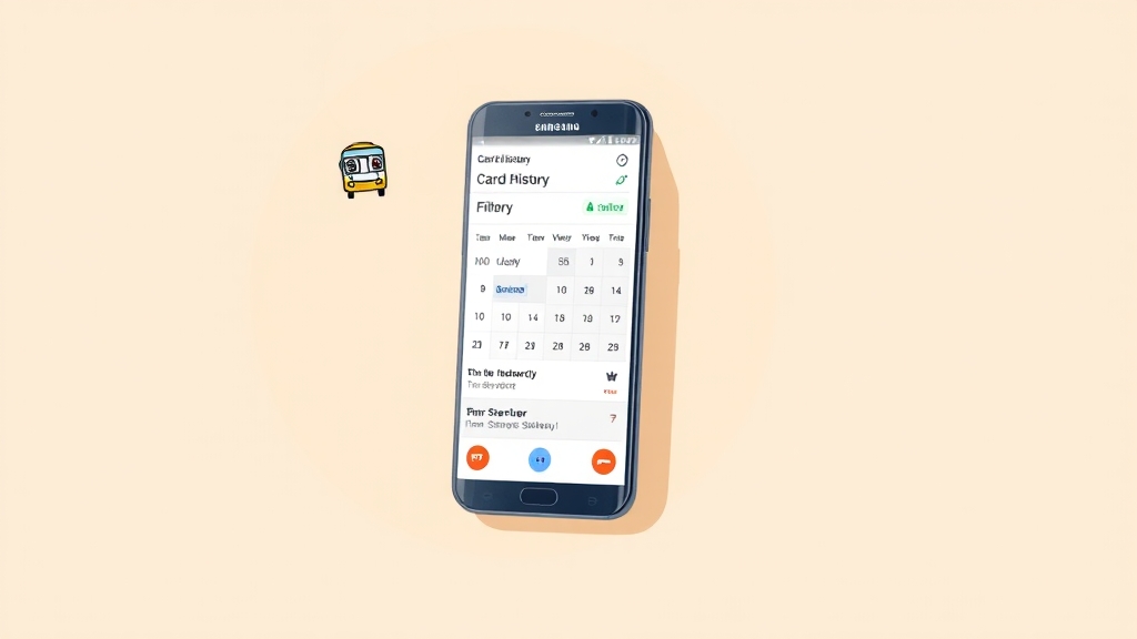 교통카드 이용 상세 내역 필터링 (illustration 스타일)