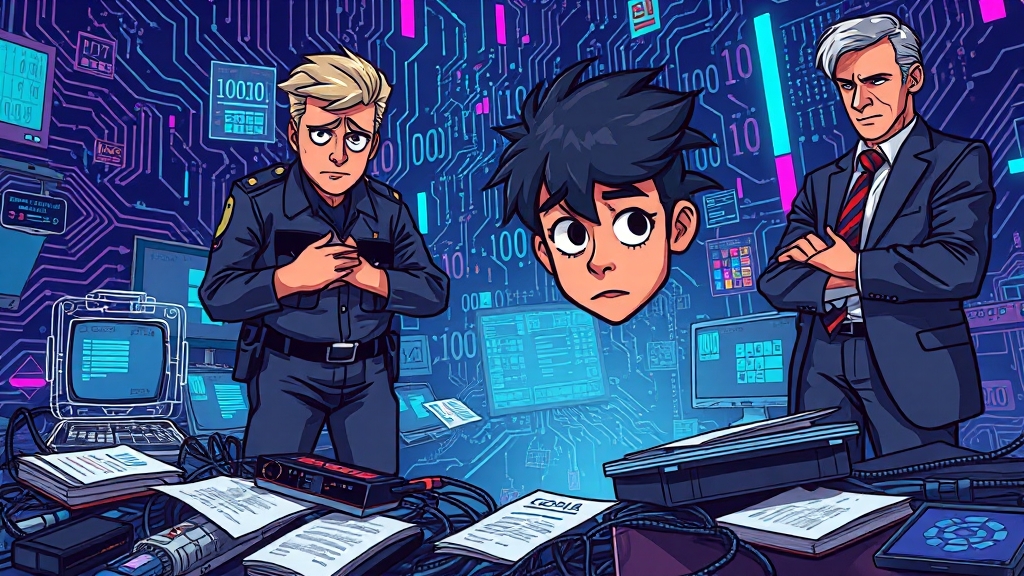 사기 피해 발생 시 초기 대응 및 증거 확보 (cartoon 스타일)