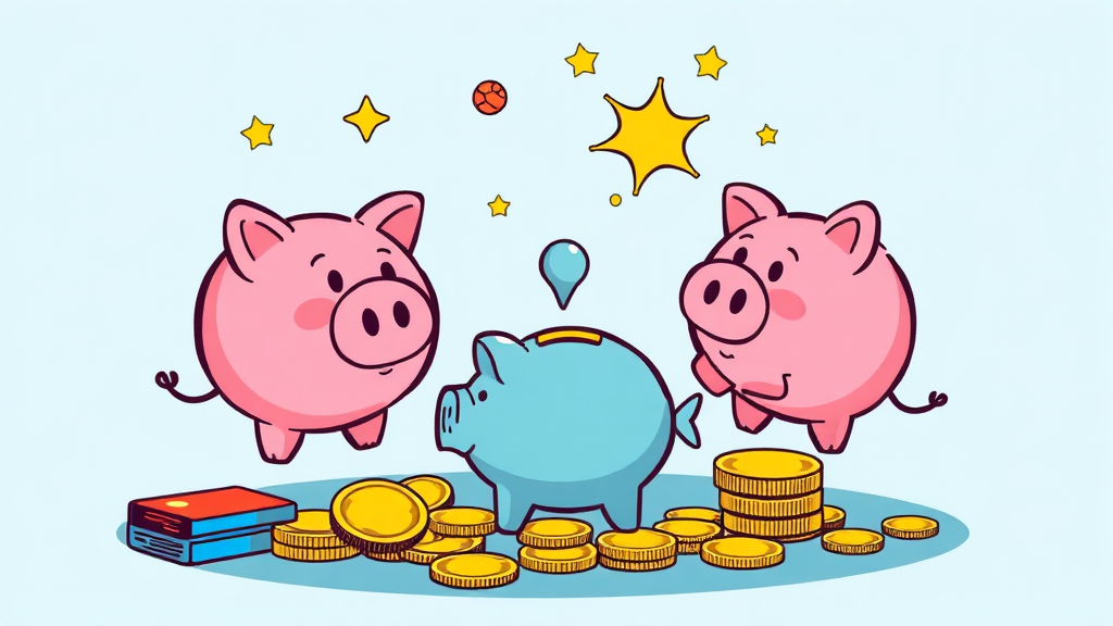 마이너스 통장 대안 및 관리 방법 (cartoon 스타일)