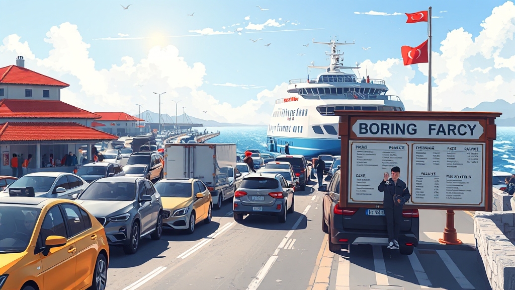 성산항/우도 배편 조건 및 절차 (illustration 스타일)