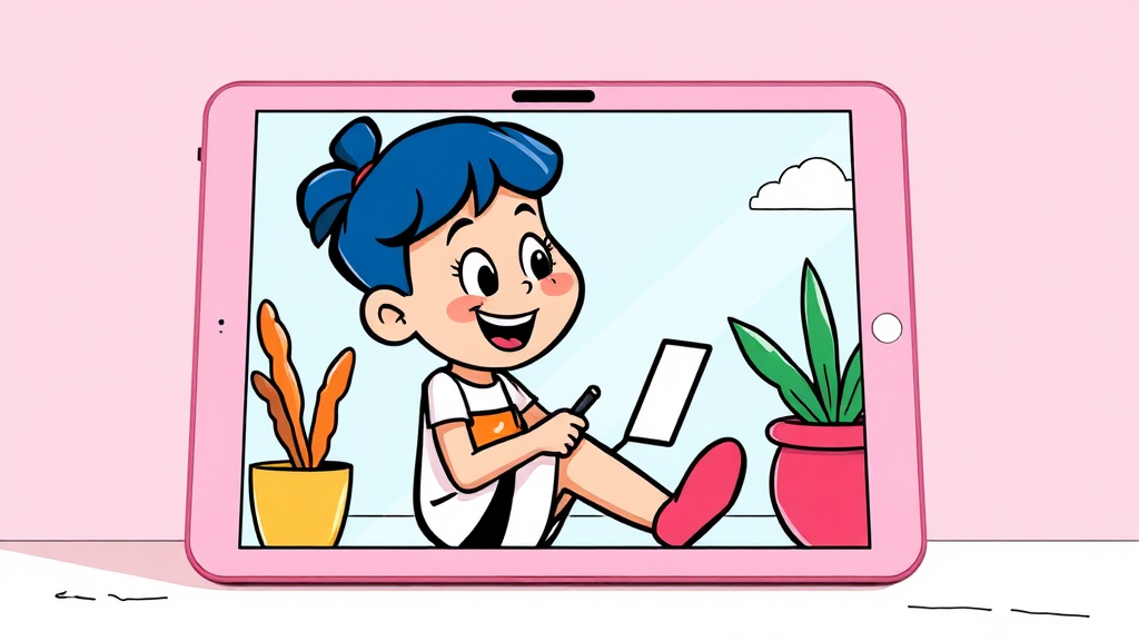 다른 아이패드 모델과 비교 (cartoon 스타일)