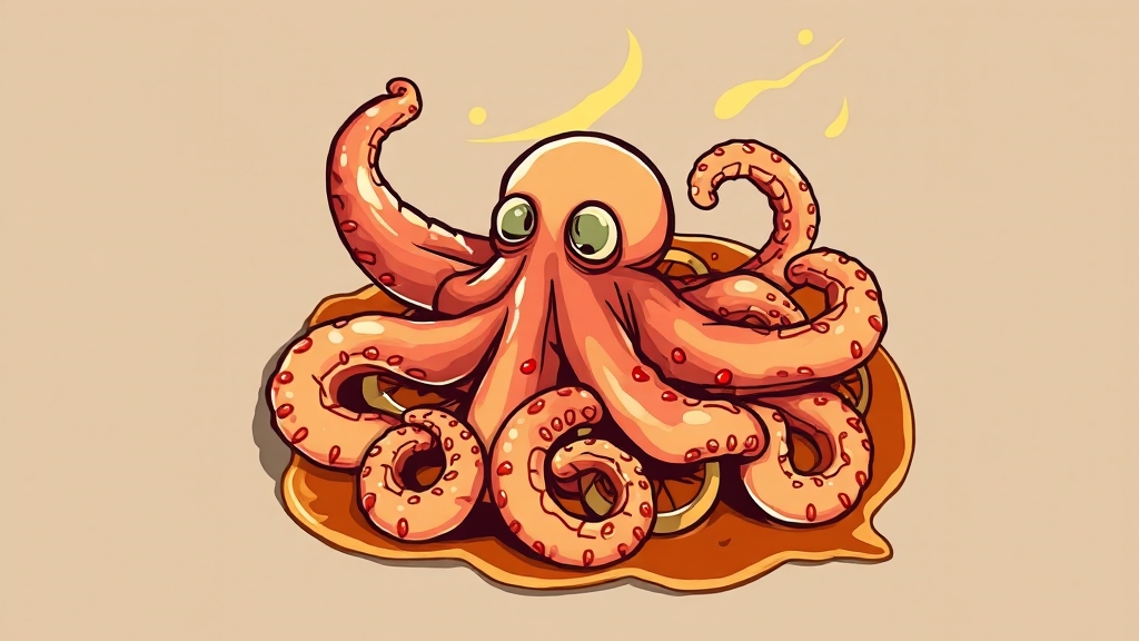 쭈꾸미볶음 양념장 황금비율 (cartoon 스타일)