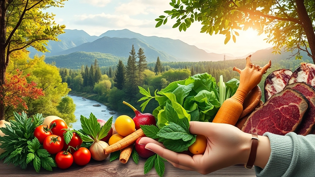 항염 식품 vs 염증 유발 식품 (realistic 스타일)