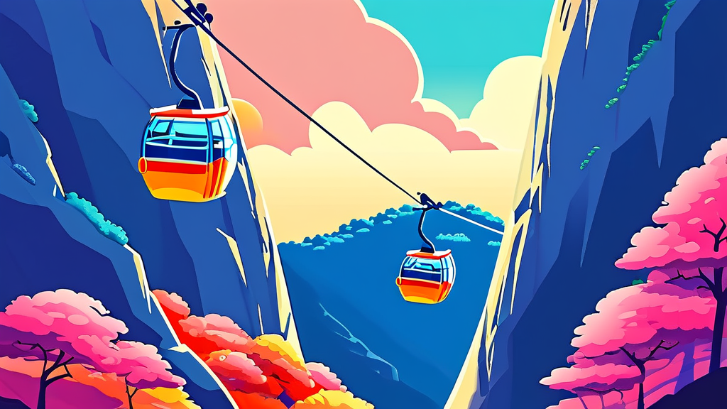 청풍호 케이블카 이용 시 꼭 알아야 할 정보 (주차, FAQ) (cartoon 스타일)