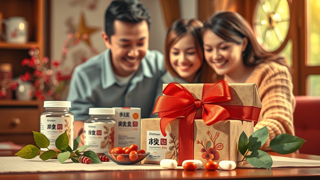건강 관련 선물 (realistic 스타일)