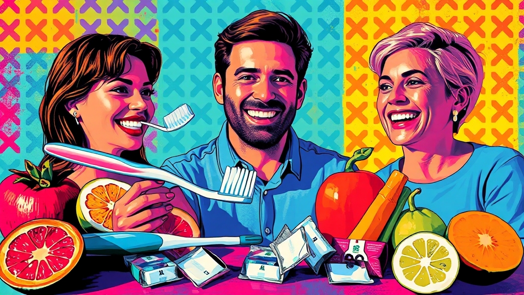 이빨 염증, 미리미리 예방하는 생활 습관 (popart 스타일)