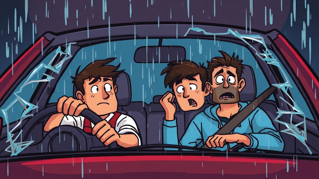 무면허 운전 사고, 피해자 보상은? (cartoon 스타일)