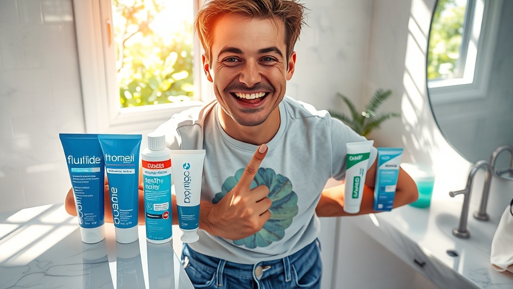 치약 종류별 특징과 추천 제품 (realistic 스타일)