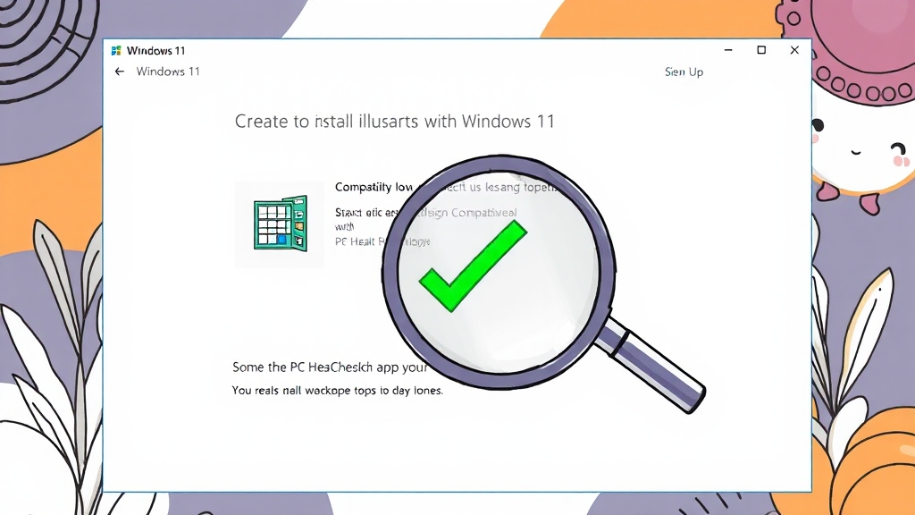 윈도우 11 호환성 확인, 어떻게 할까요? (illustration 스타일)
