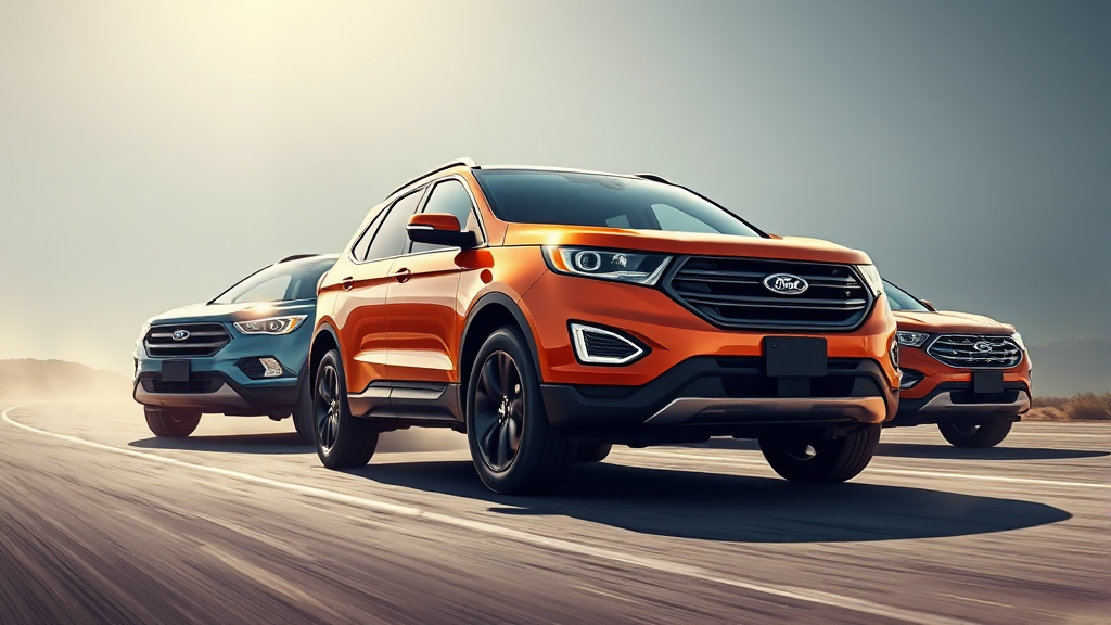 포드 SUV 모델별 시장 상황 (realistic 스타일)