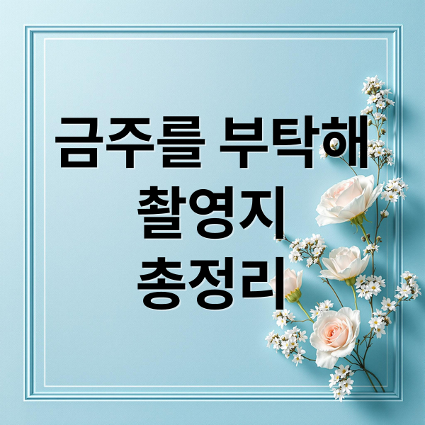 금주를 부탁해
촬영지
총정리 (금주를 부탁해 등장인물 촬영지)