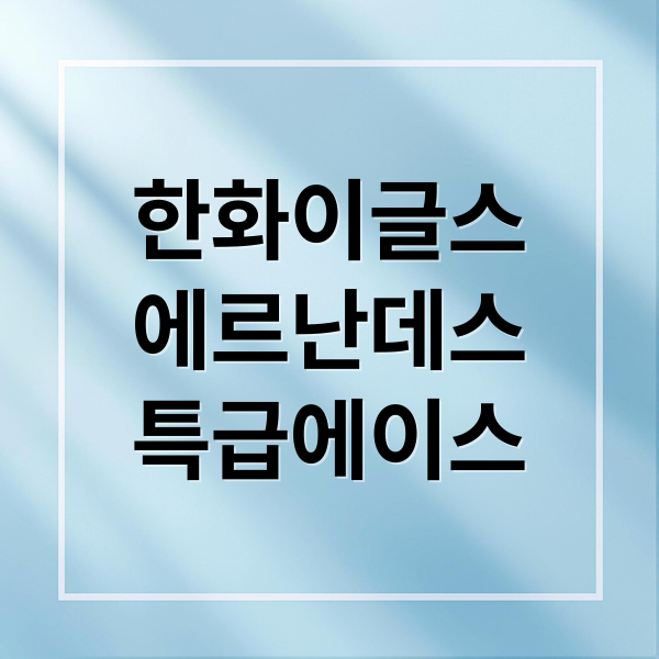 한화이글스
에르난데스
특급에이스 (한화 이글스 윌켈 에르난데스 2026)