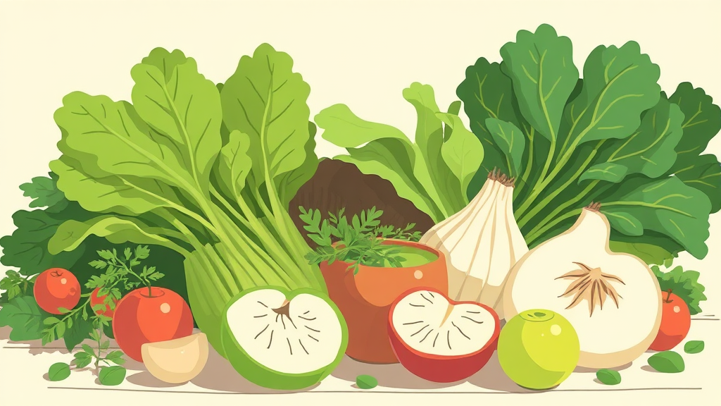 비염에 좋은 음식 TOP 10 (illustration 스타일)